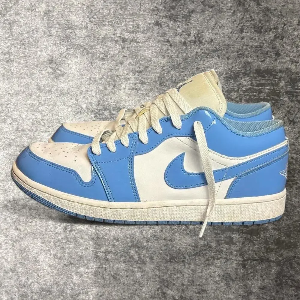 Nike Air Jordan 1 Low University Blue White Men’s Size 10.5 Sneakers 553558-414